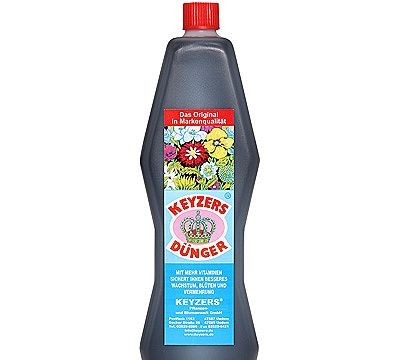 Keyzers Dünger wird üblicherweise in zwei Gebinden angeboten - mit 0,5 Litern und 1 Liter (Foto: QVC)